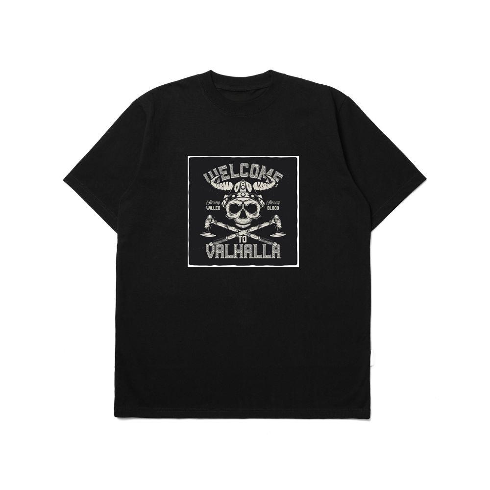 Viking Skull with Helmet and Axes TShirts Valaspals