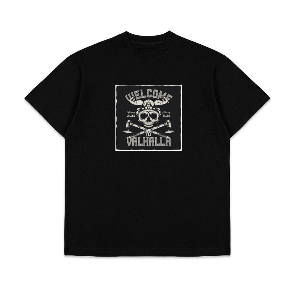 Viking Skull with Helmet and Axes T-Shirts