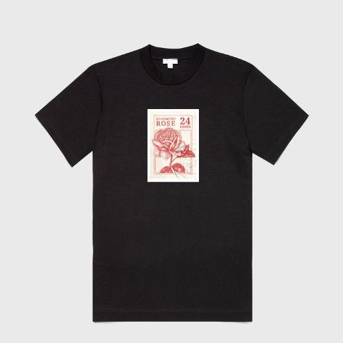 Vintage Blooming Rose Stamp T-Shirts