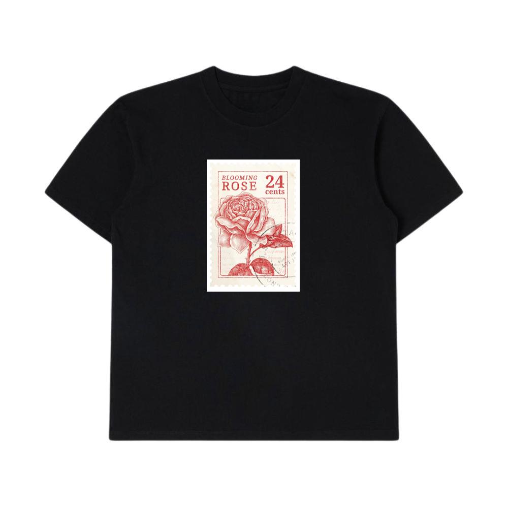 Vintage Blooming Rose Stamp T-Shirts