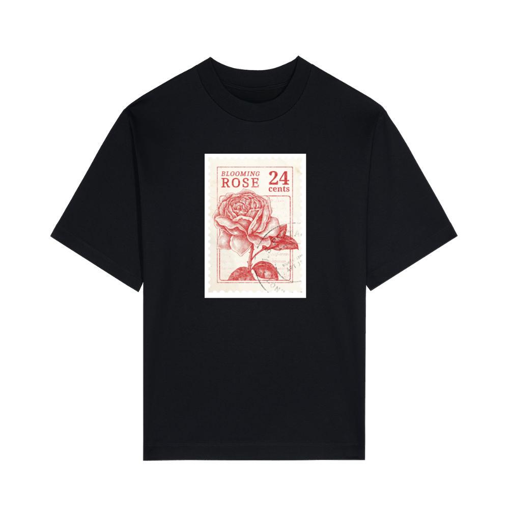 Vintage Blooming Rose Stamp T-Shirts