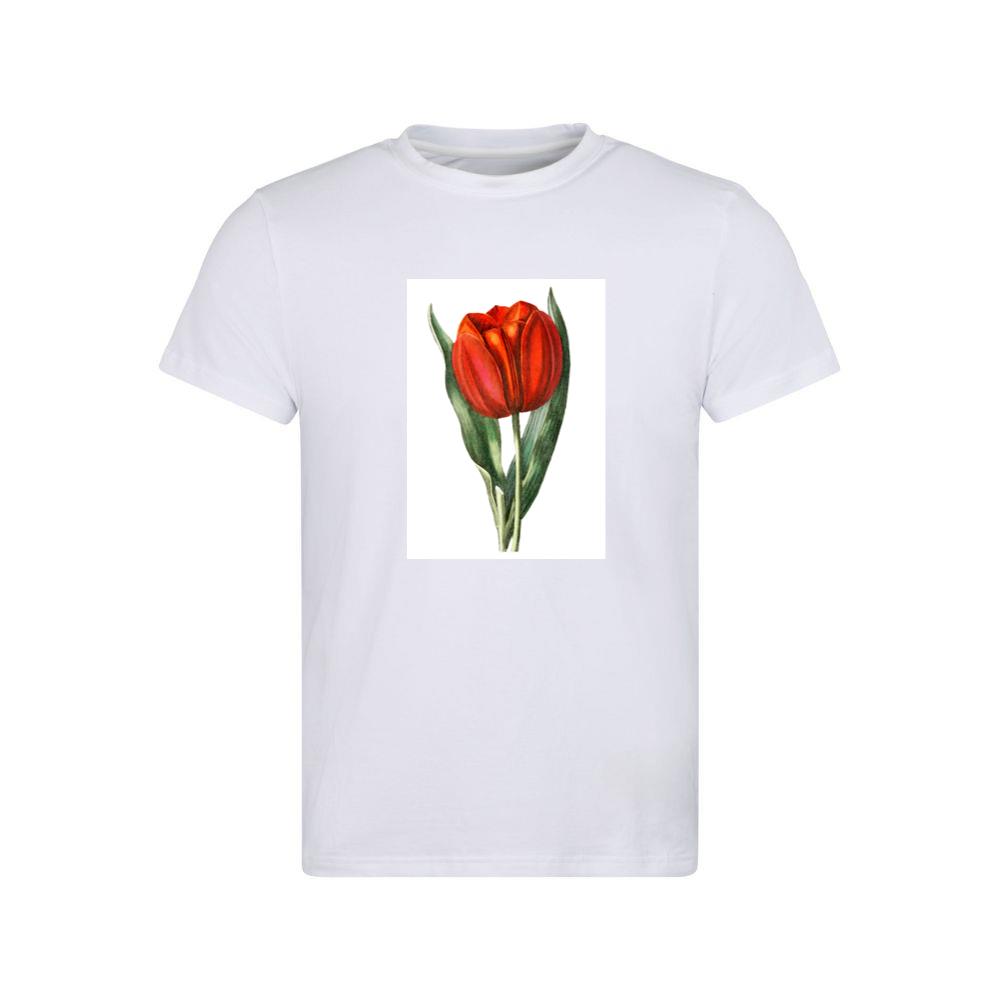 Vintage Botanical Red Tulip Illustration T-Shirts