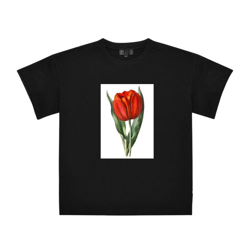 Vintage Botanical Red Tulip Illustration T-Shirts