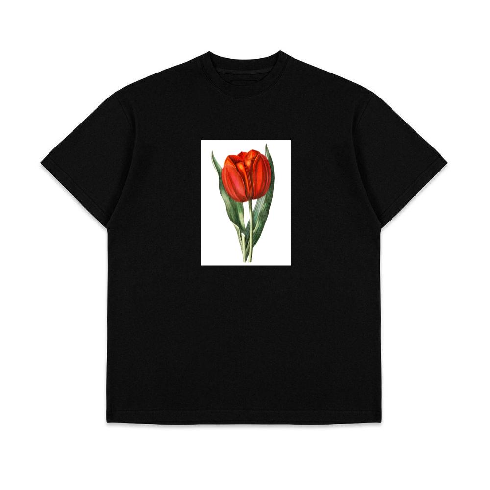 Vintage Botanical Red Tulip Illustration T-Shirts