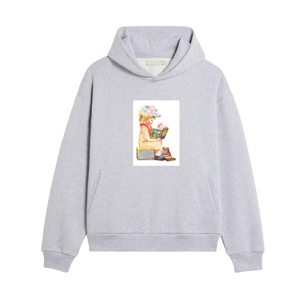 Vintage Child Reading a Book Hoodies
