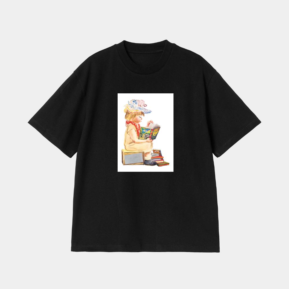 Vintage Child Reading a Book T-Shirt