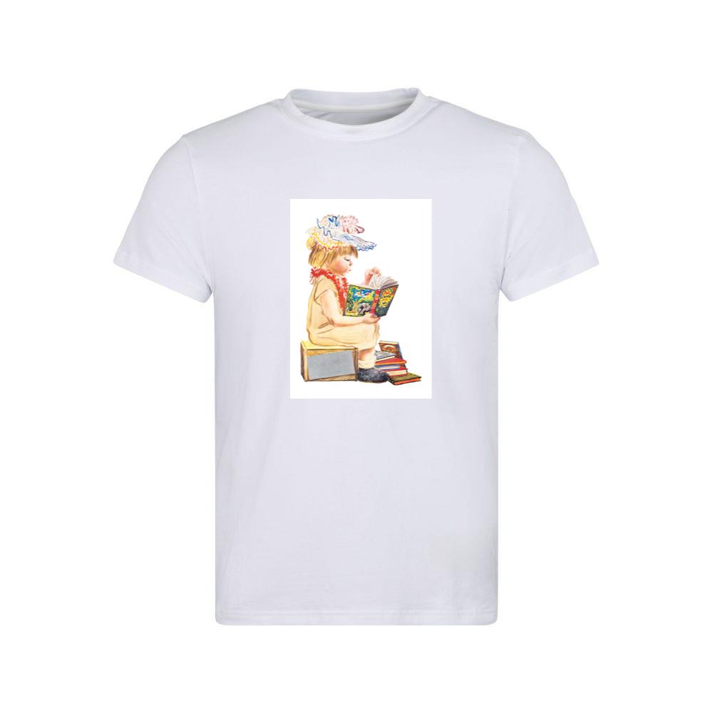 Vintage Child Reading a Book T-Shirts