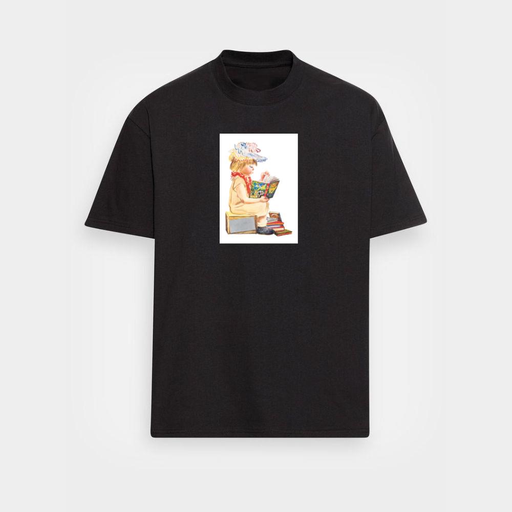 Vintage Child Reading a Book T-Shirts
