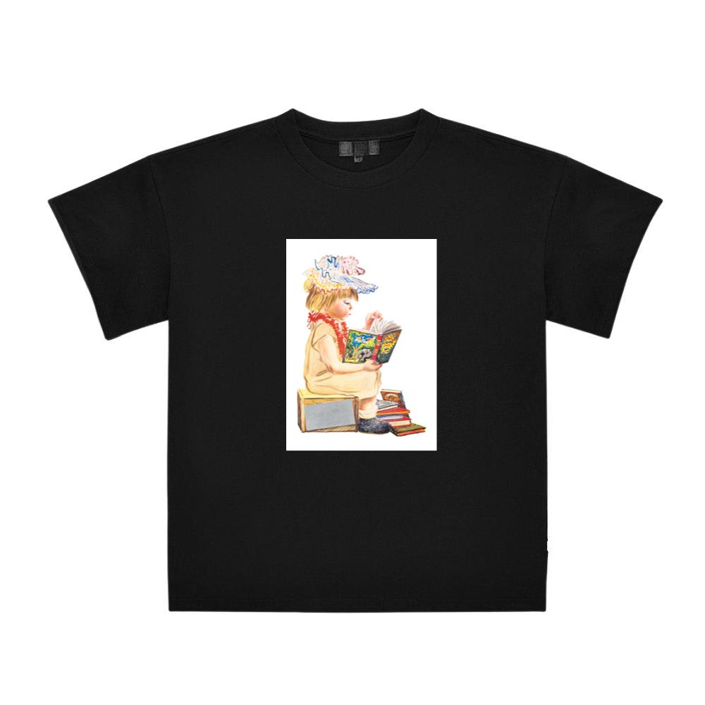 Vintage Child Reading a Book T-Shirts