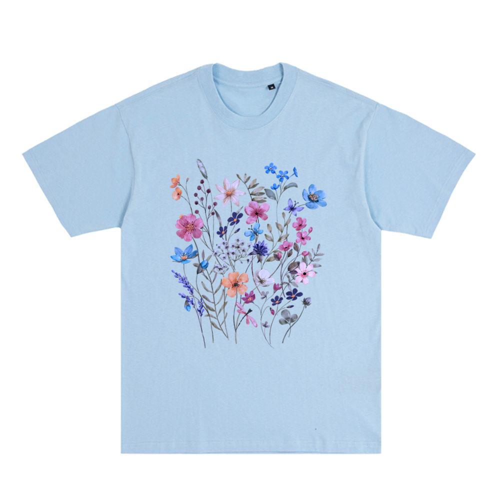 Vintage Flowers Women Wildflower Graphic Floral Gardening T-Shirt 
