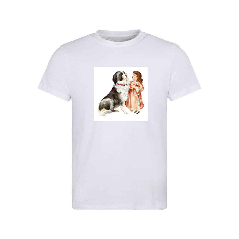 Vintage Girl and Her Loyal Dog T-Shirts