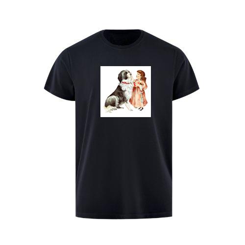 Vintage Girl and Her Loyal Dog T-Shirts