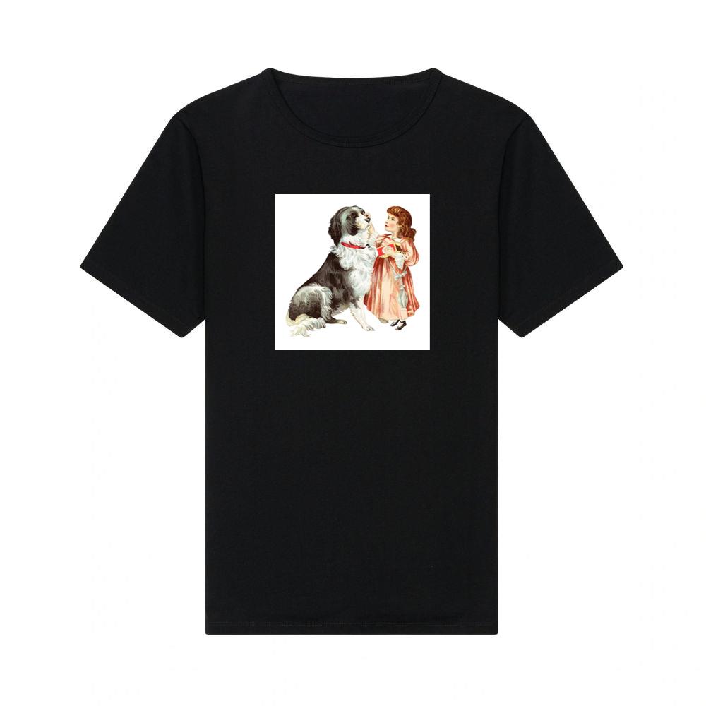 Vintage Girl and Her Loyal Dog T-Shirts