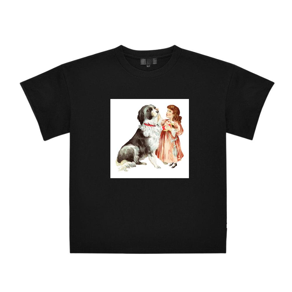 Vintage Girl and Her Loyal Dog T-Shirts
