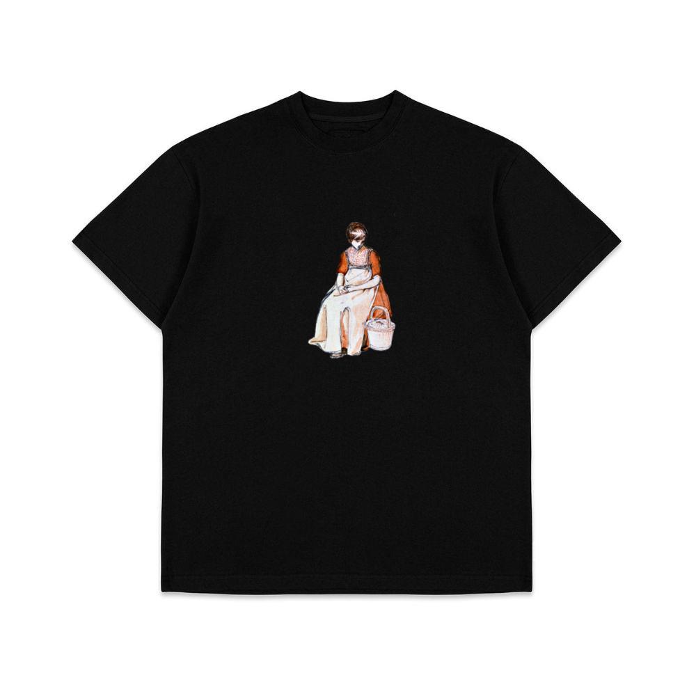 Vintage Illustration of a Seated Girl T-Shirts