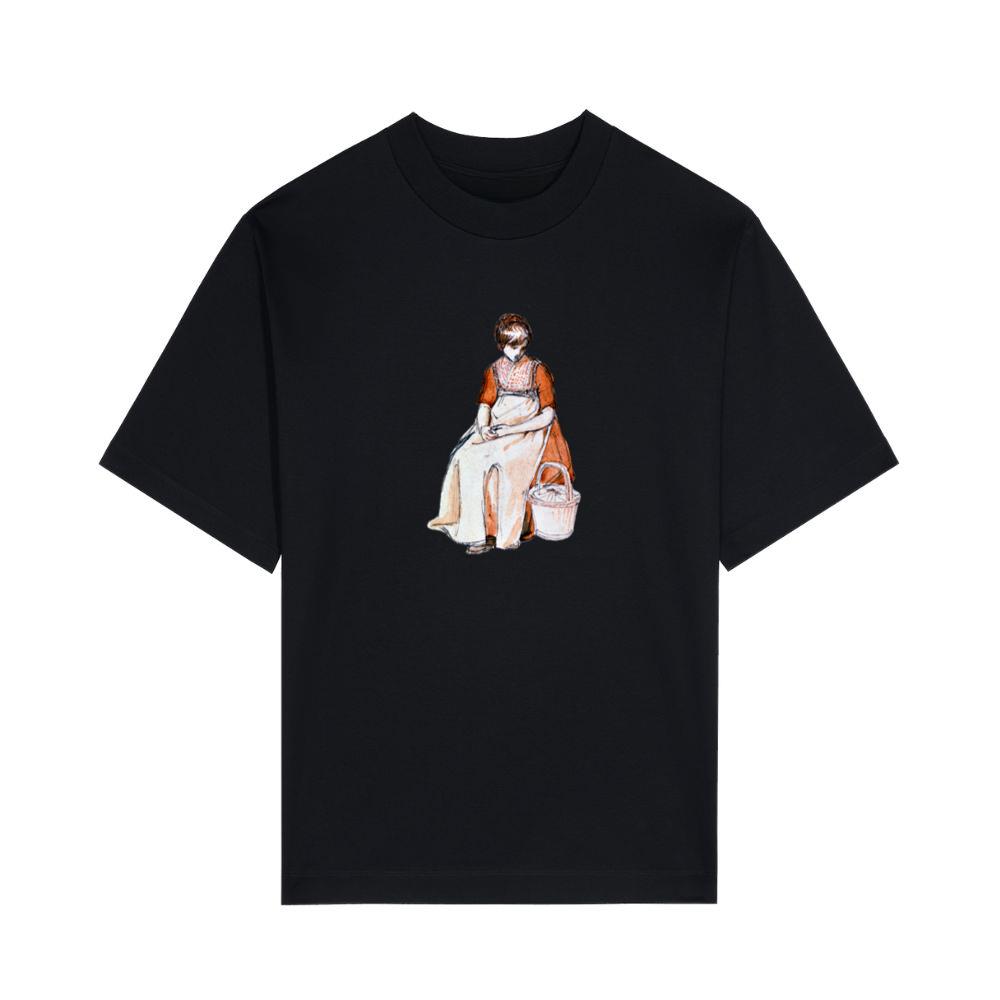 Vintage Illustration of a Seated Girl T-Shirts