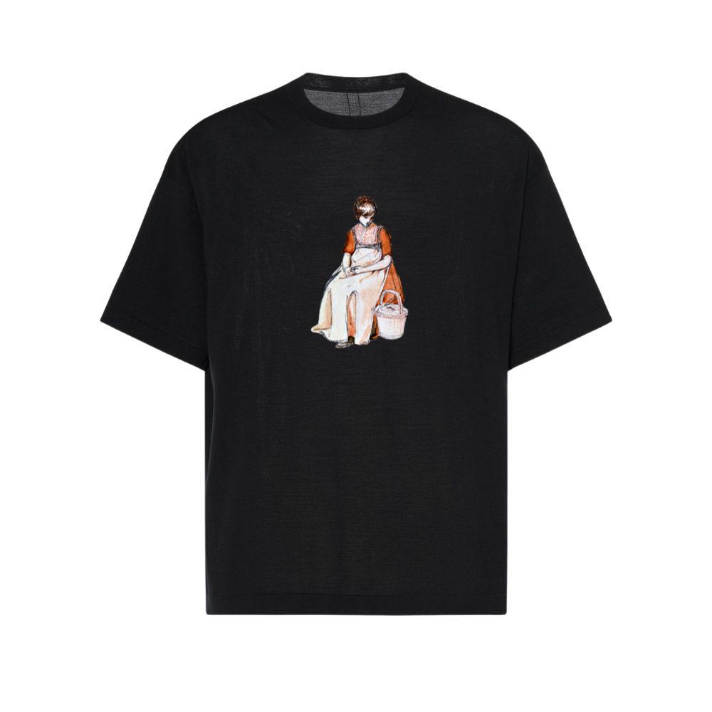 Vintage Illustration of a Seated Girl T-Shirts