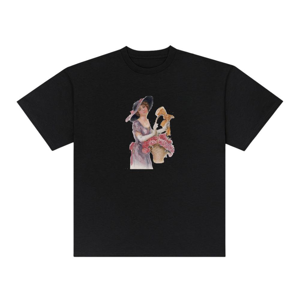 vintage lady with flowers painting T-Shirts