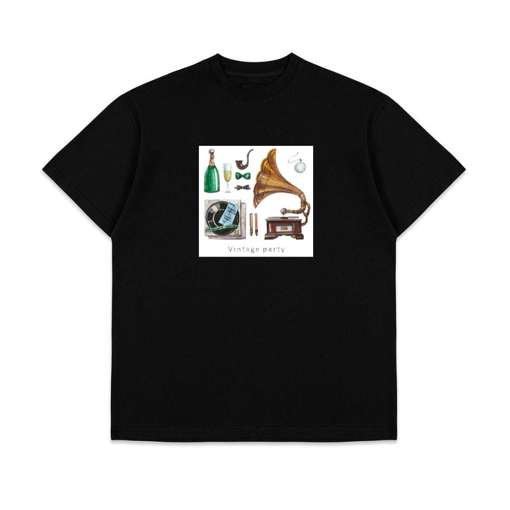 Vintage Party with Gramophone and Records T-Shirts