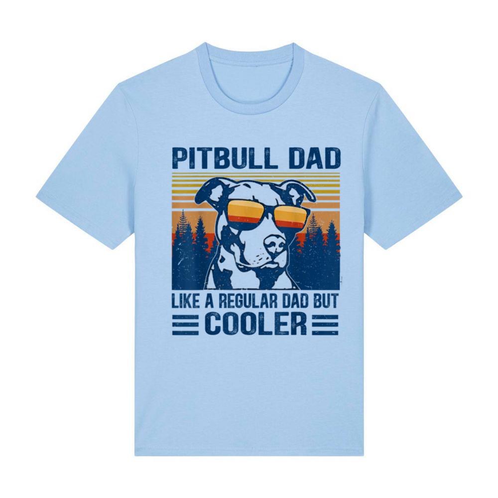 Vintage Pitbull Dad Like A Regular Dad But Cooler Funny Gift T-Shirt