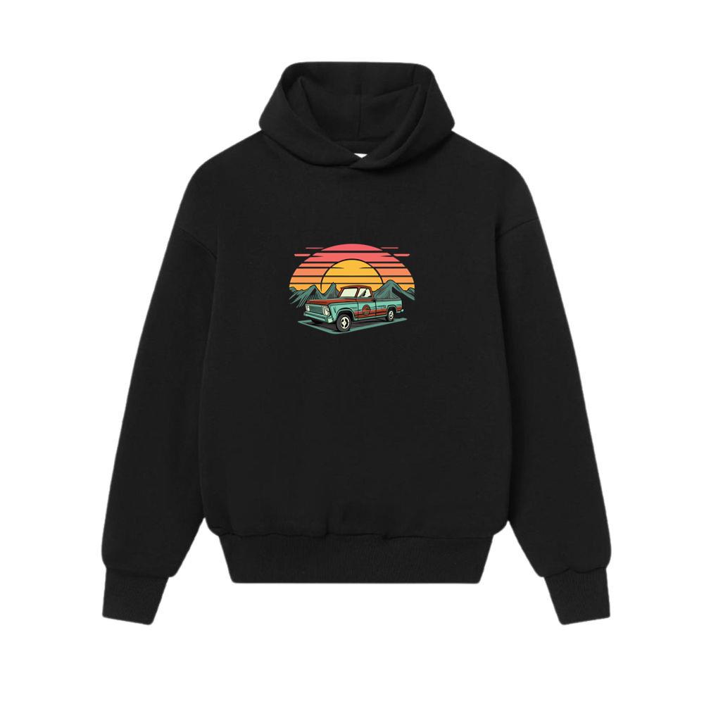 Vintage Truck Sunset Hoodies