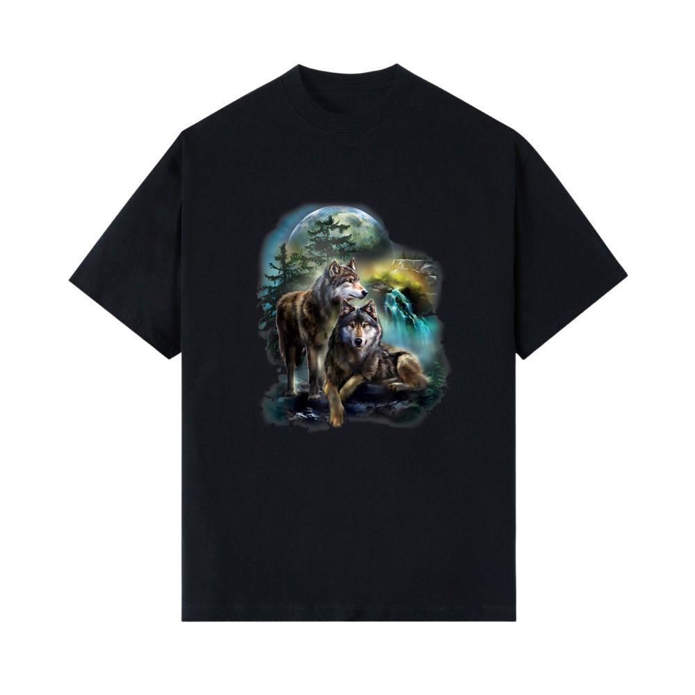 Vintage wolf mens Shirt wolf women Lovers for boys and girls T-Shirt 