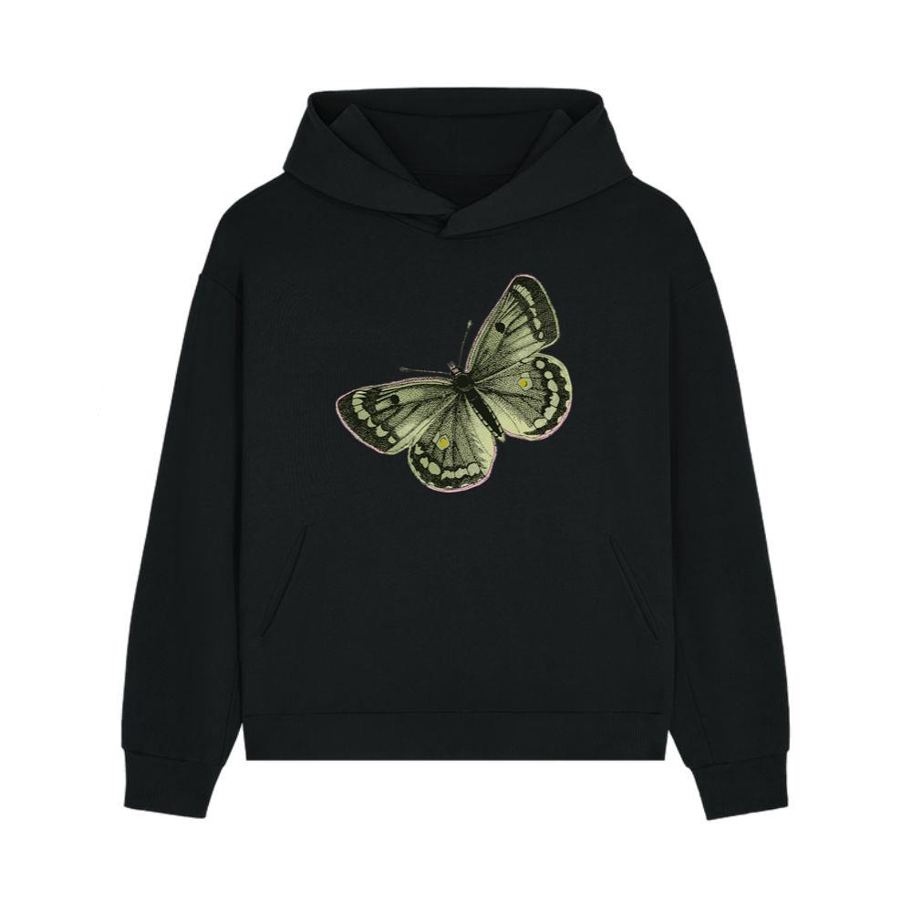 Vintage Yellow Spotted Butterfly Hoodie
