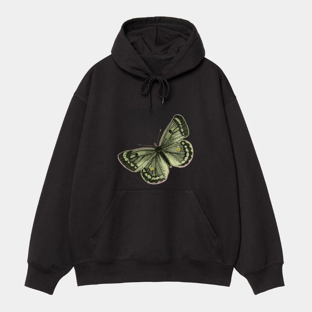 Vintage Yellow Spotted Butterfly Hoodie