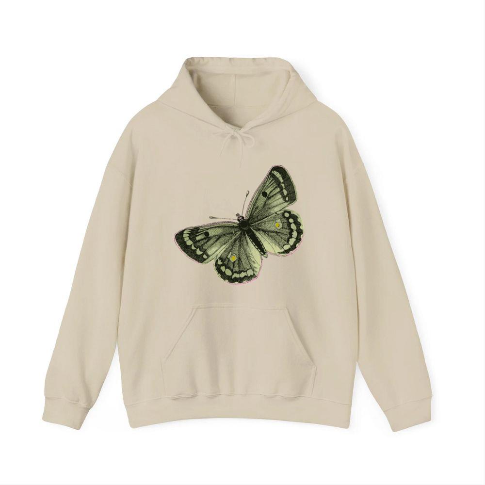 Vintage Yellow Spotted Butterfly Hoodies