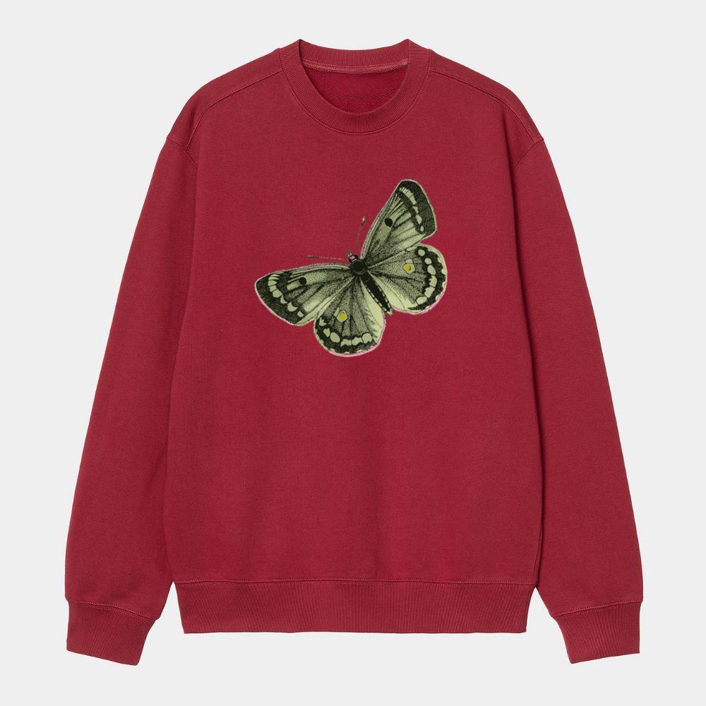 Vintage Yellow Spotted Butterfly Sweatshirt
