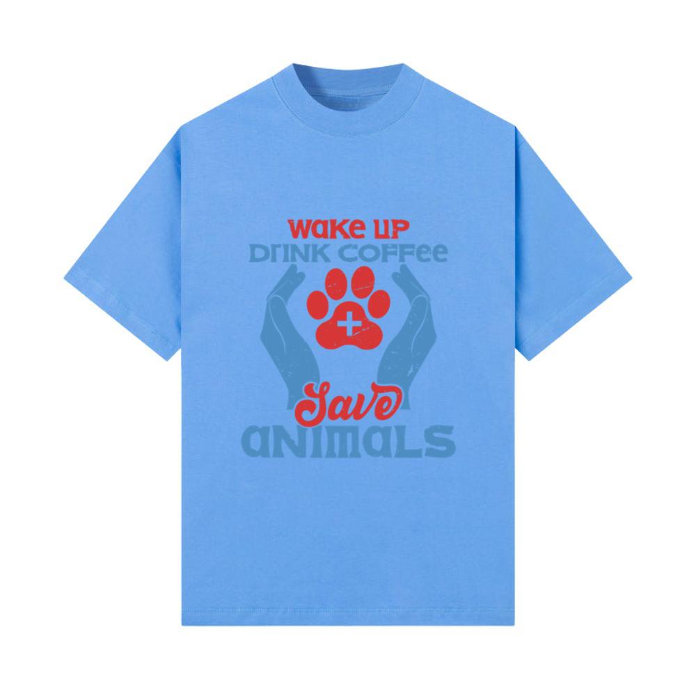 Wake Up, Drink Coffee, Save Animals Veterinarian V T-Shirt