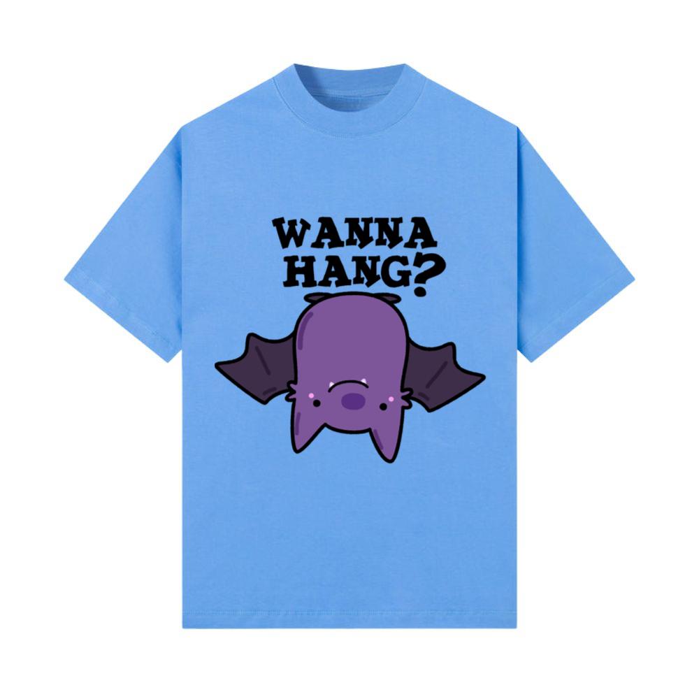 Wanna Hang Funny Animal Bat Pun T-Shirt