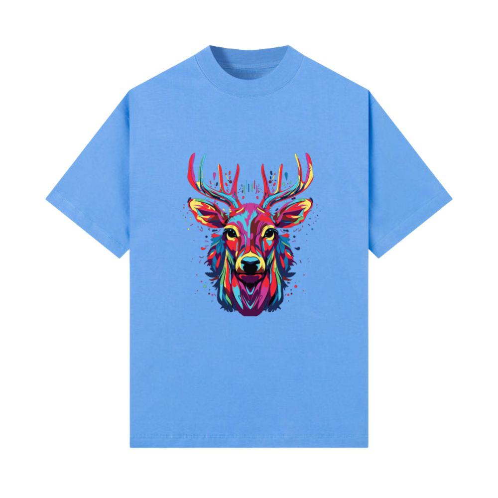Watercolor Colorful Deer Colorful Animals T-Shirt