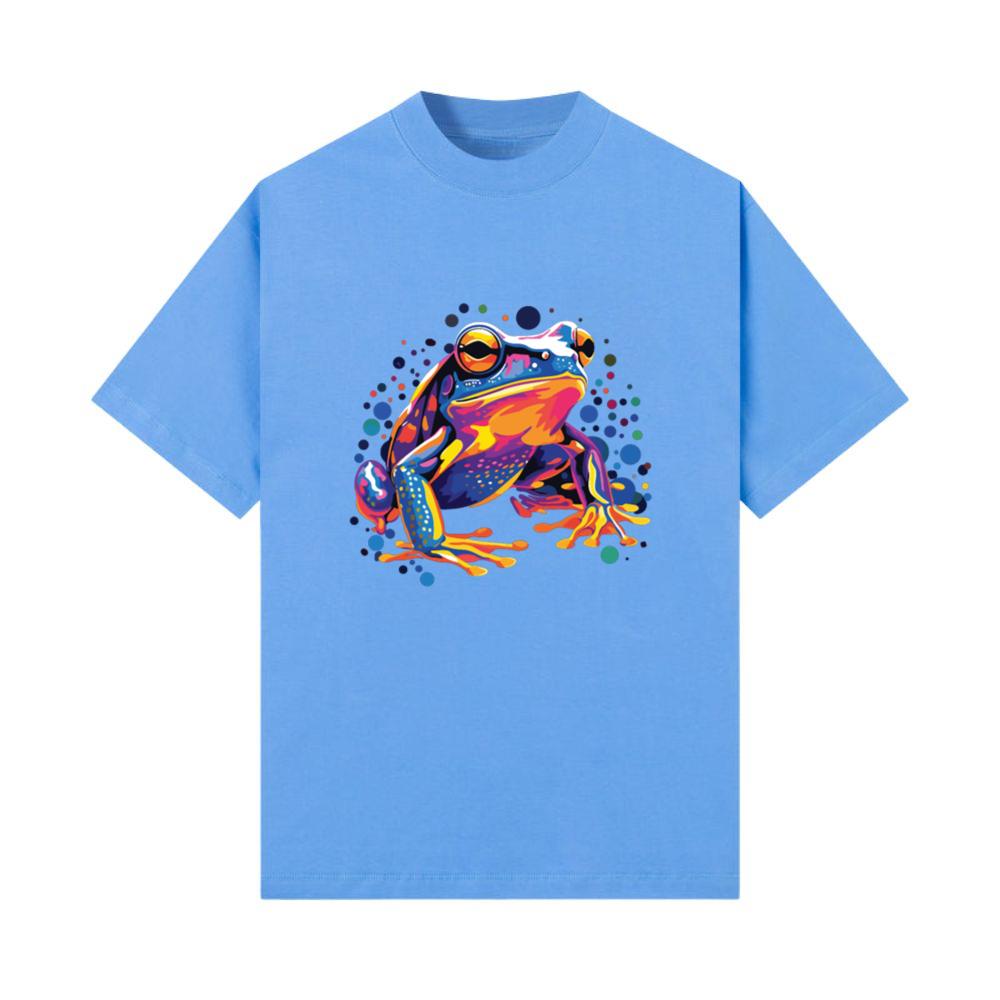 Watercolor Colorful Frog Colorful Animals T-Shirt
