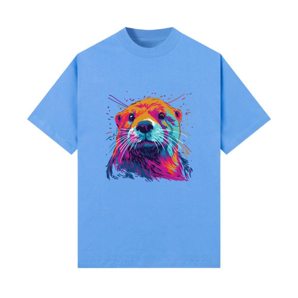 Watercolor Colorful Otter Colorful Animals T-Shirt