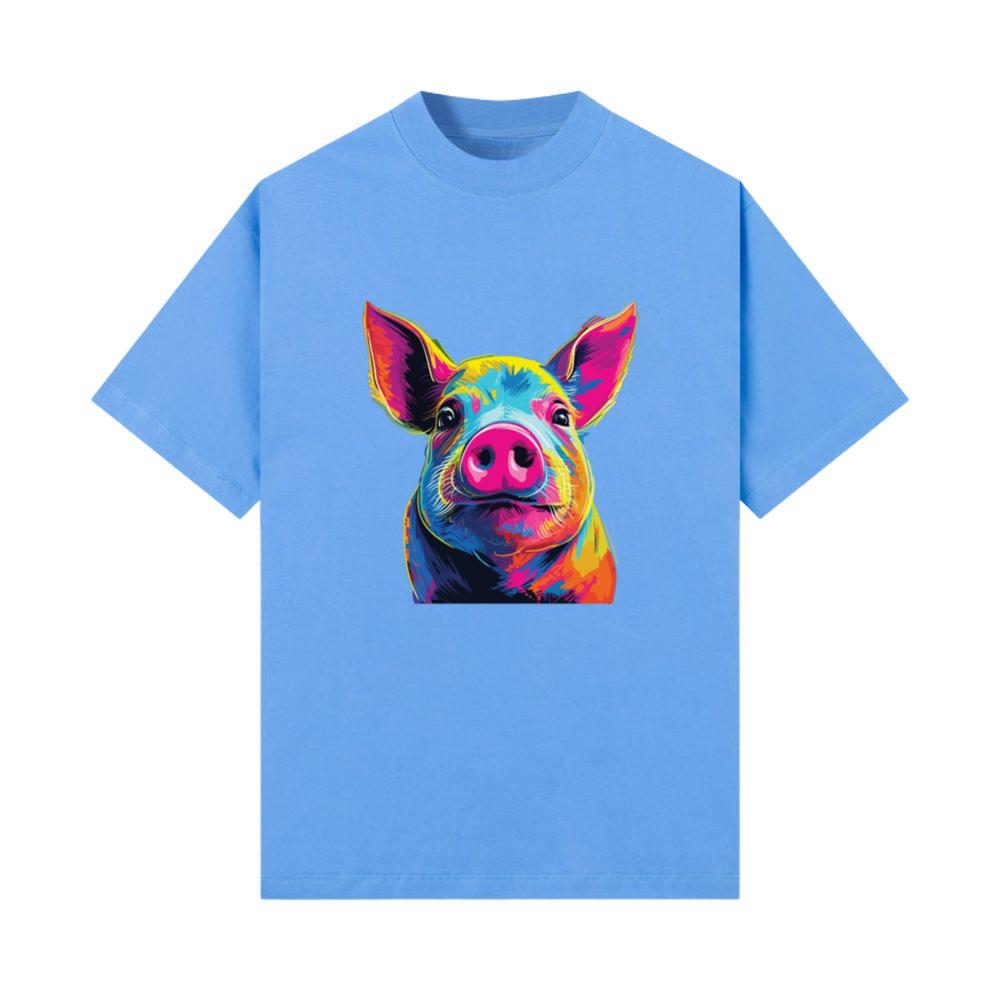 Watercolor Colorful Pig Colorful Animals T-Shirt