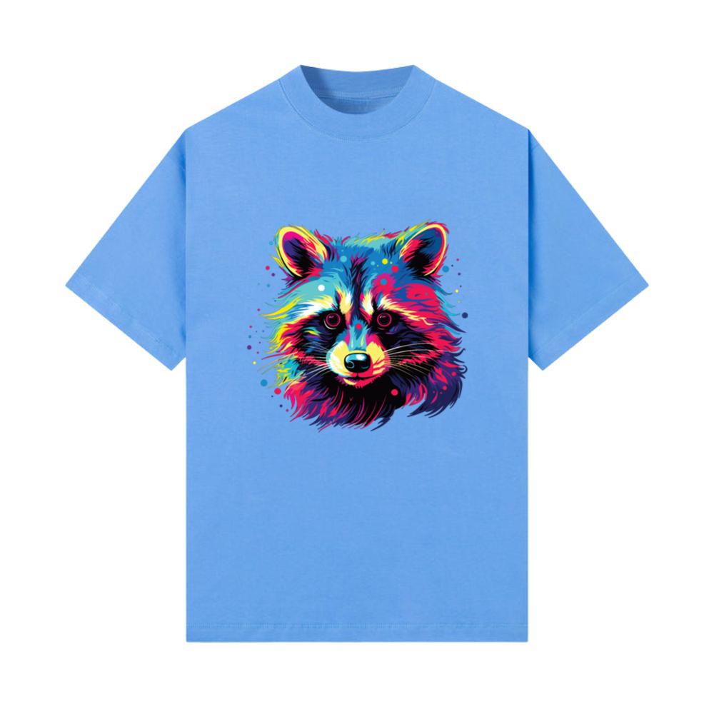 Watercolor Colorful Raccoon Colorful Animals T-Shirt