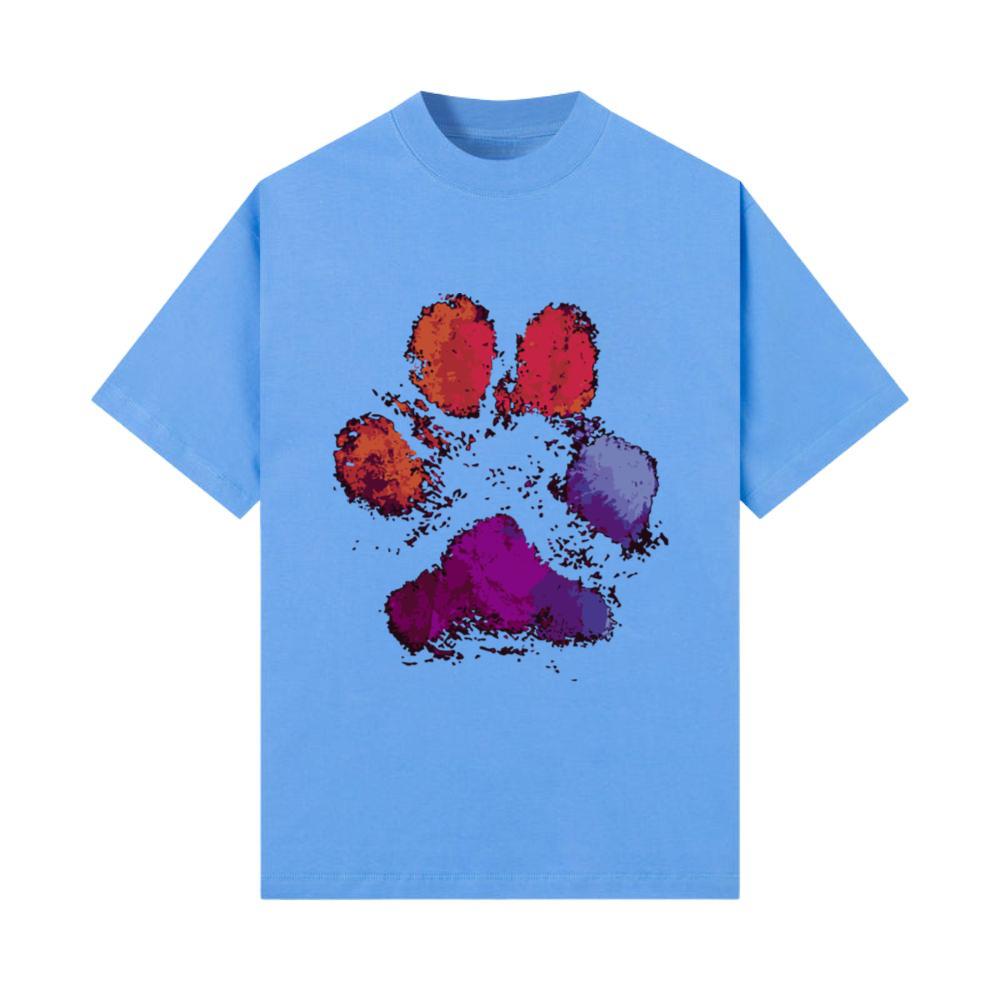 Watercolor Paw Print Animals Cat Dog T-Shirt