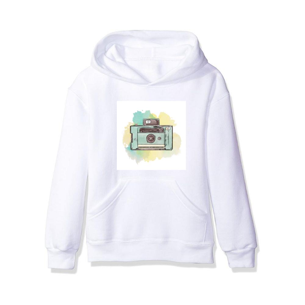 Watercolor Polaroid with Light Background Hoodies