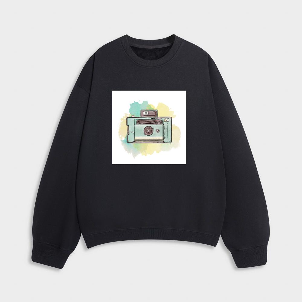 Watercolor Polaroid with Light Background Sweatshirt