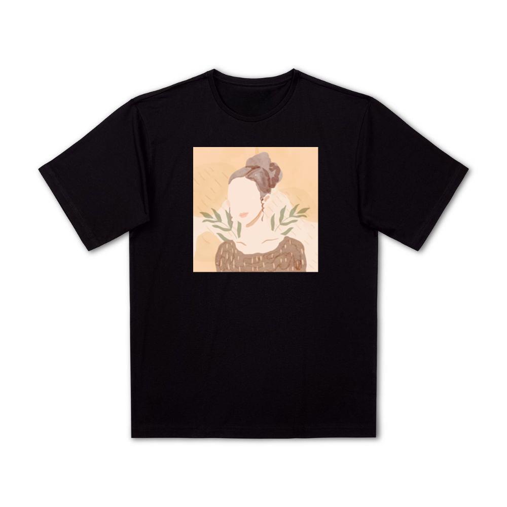 Watercolor Woman with Foliage T-Shirts