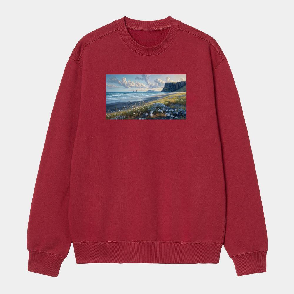 Waves, Clouds, and a Field of Flower Sweatshirt