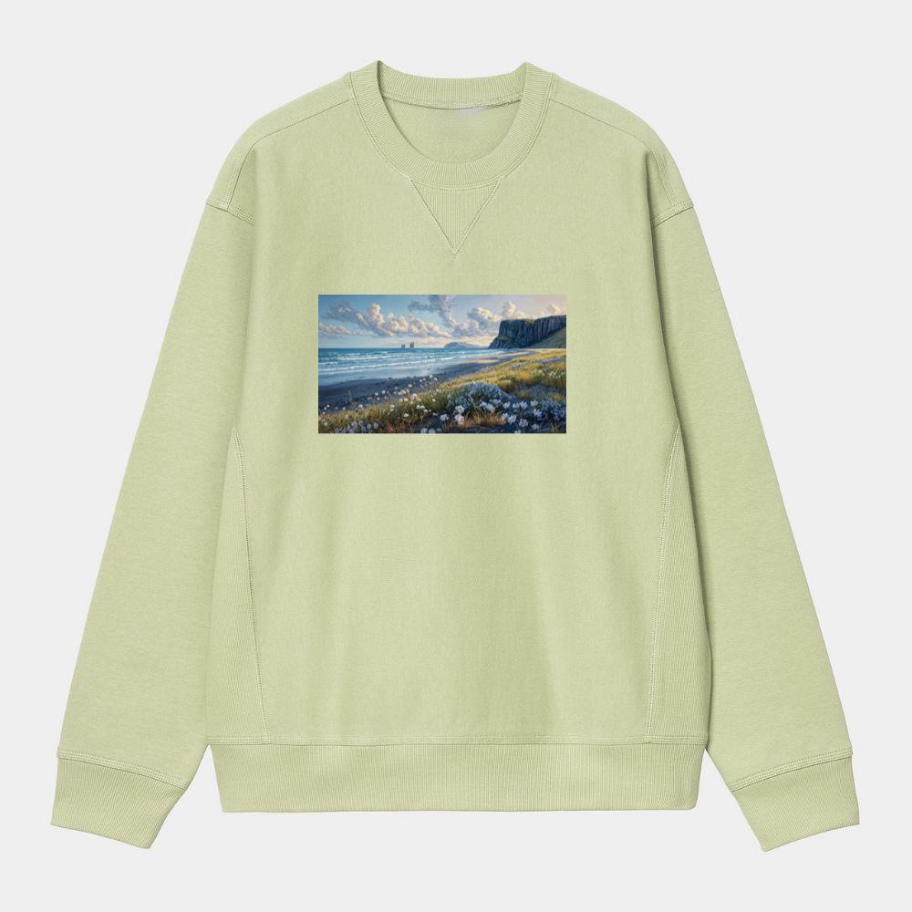 Waves, Clouds, and a Field of Flower Sweatshirt