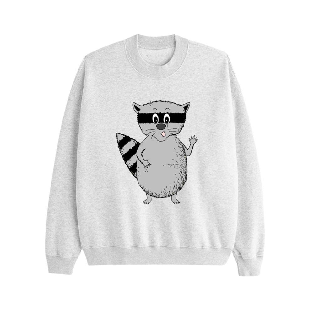 Waving Friendly Raccoon Sweatsrhits