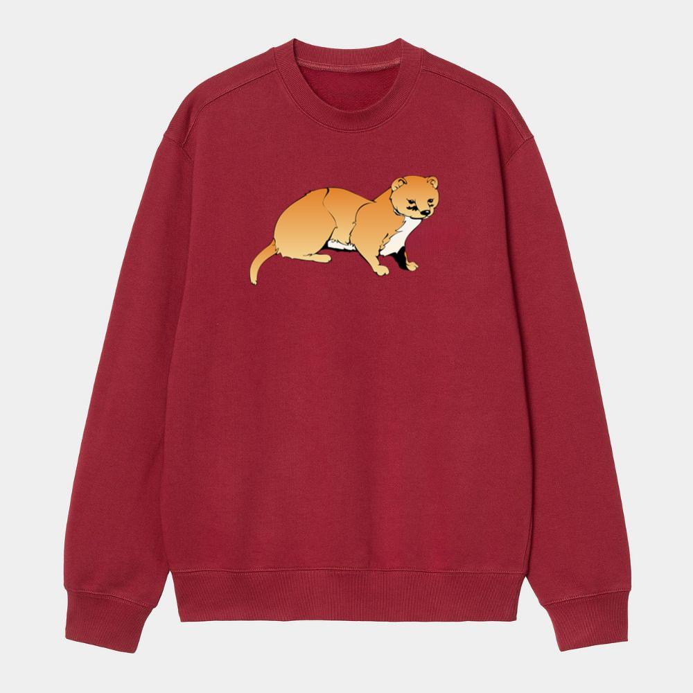 Weasel Looking Cautious Sweatshirt