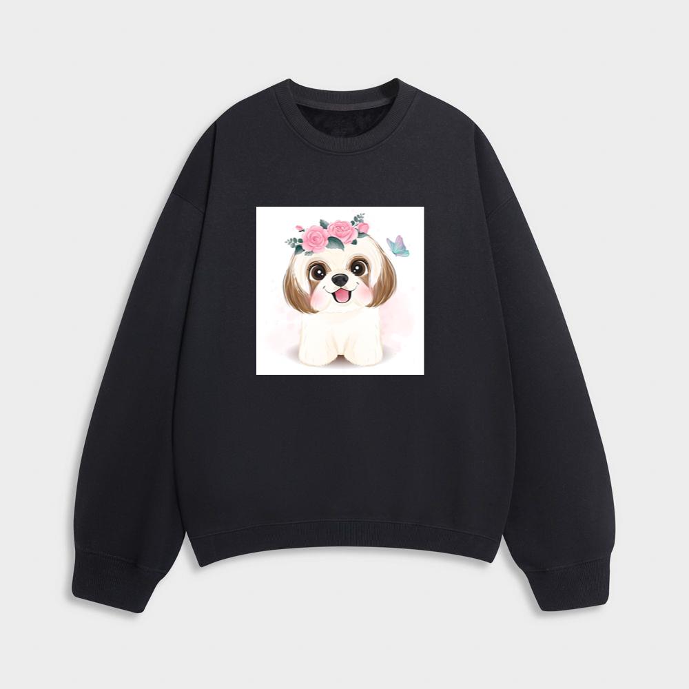 Welcomes the World with a Warm, Winsome Wiggle Sweatshirt