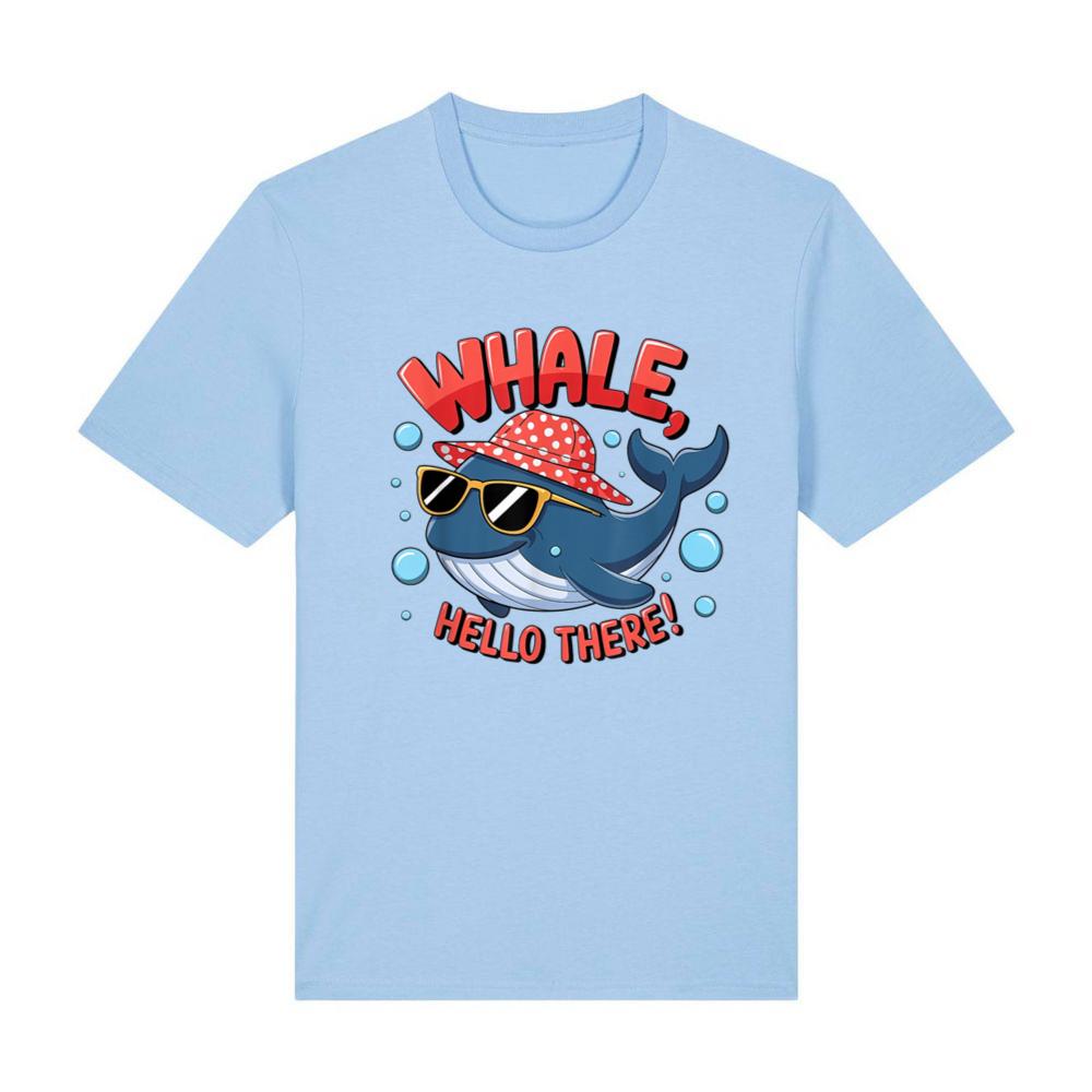Whale Hello There Playful Cartoon Funny Ocean Fish Lover T-Shirt