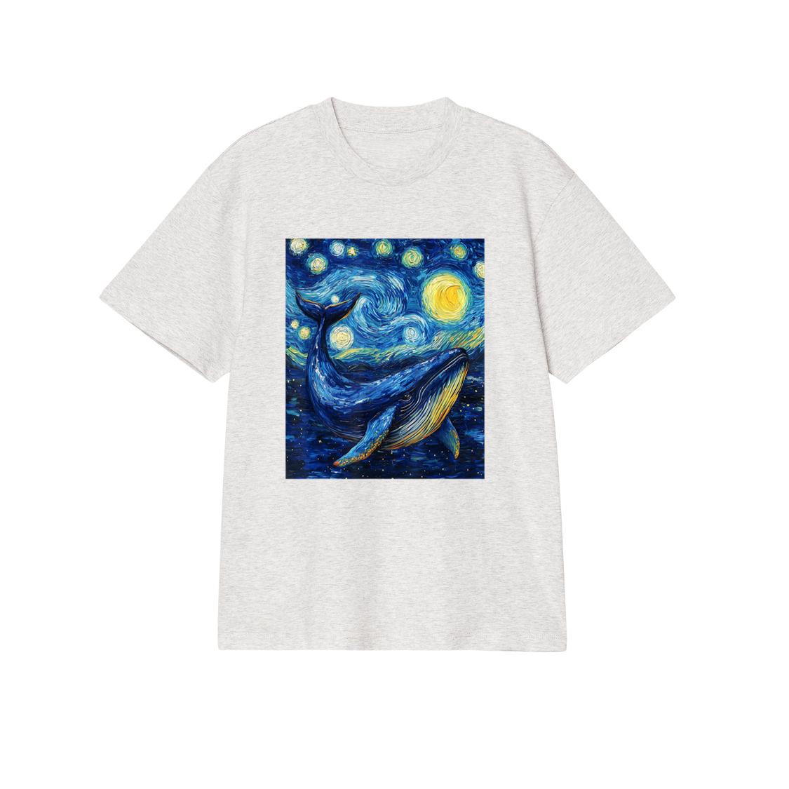 Whale - Van Gogh Style - Starry Night Graphic T-Shirt