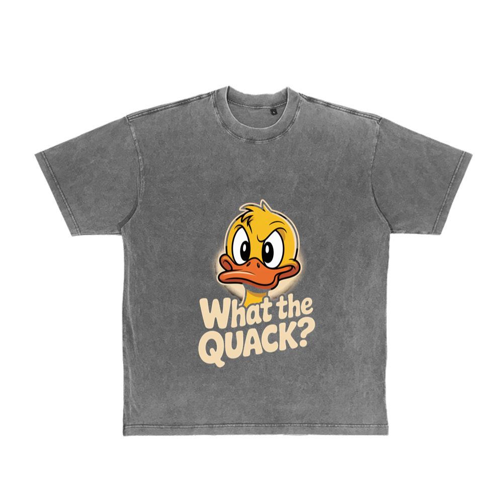 What The Quack Funny Duck Cartoon Retro Graphic T-Shirt