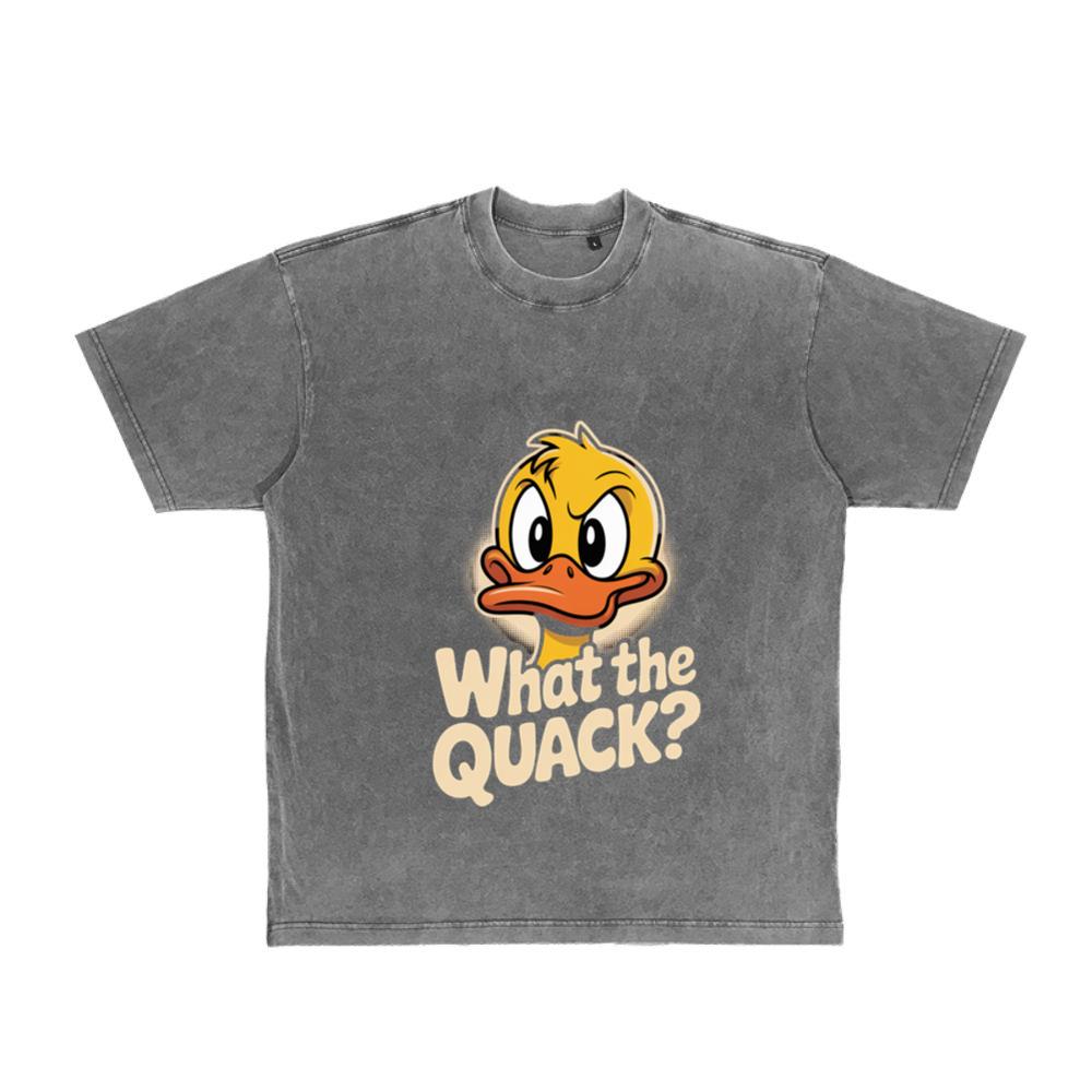 What The Quack Funny Duck Cartoon Retro Graphic T-Shirt